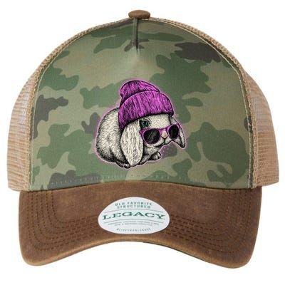 Cute Easter Cool Pink Bunny Rabbit Legacy Tie Dye Trucker Hat