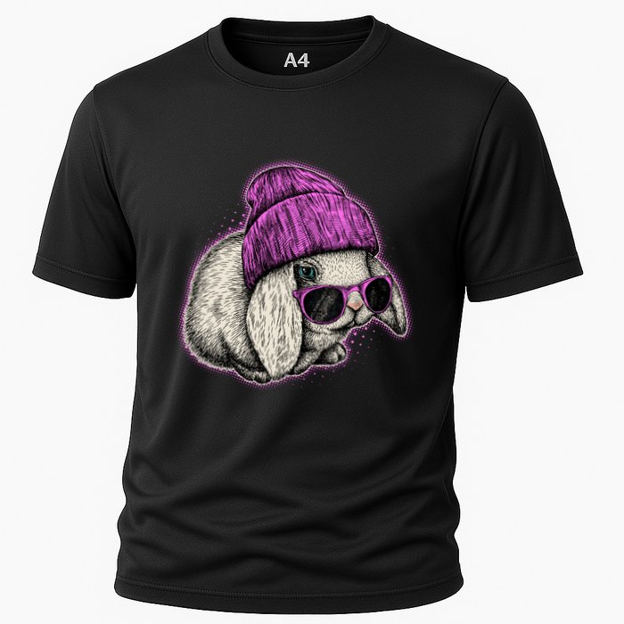 Cute Easter Cool Pink Bunny Rabbit Cooling Performance Crew T-Shirt