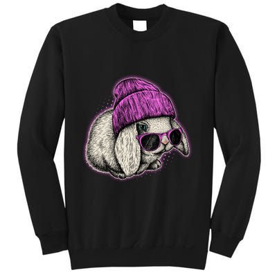 Cute Easter Cool Pink Bunny Rabbit Sweatshirt