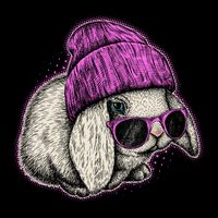 Cute Easter Cool Pink Bunny Rabbit 16 in Basic Backpack