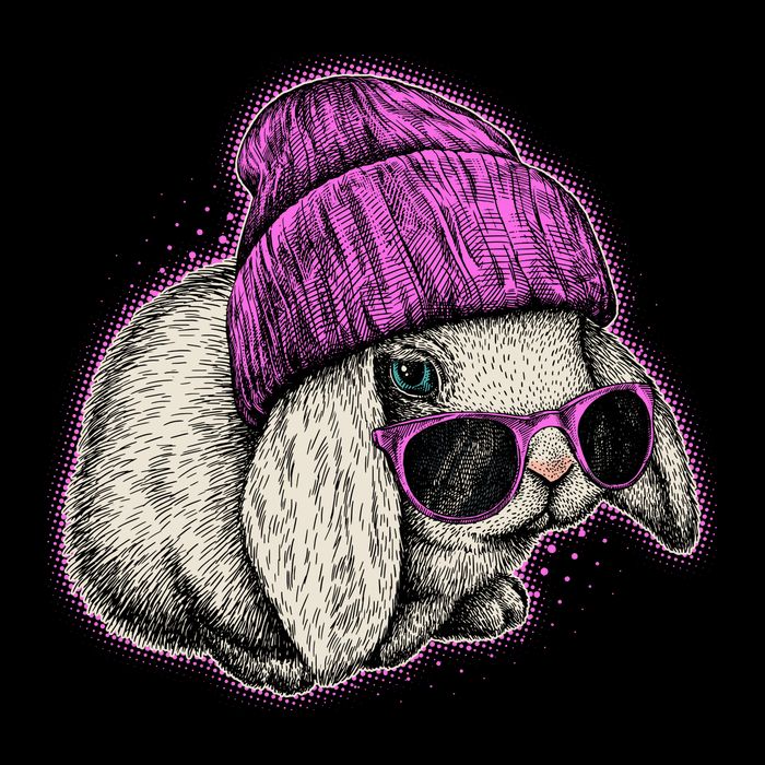 Cute Easter Cool Pink Bunny Rabbit 16 in Basic Backpack