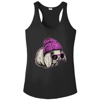 Cute Easter Cool Pink Bunny Rabbit Ladies PosiCharge Competitor Racerback Tank