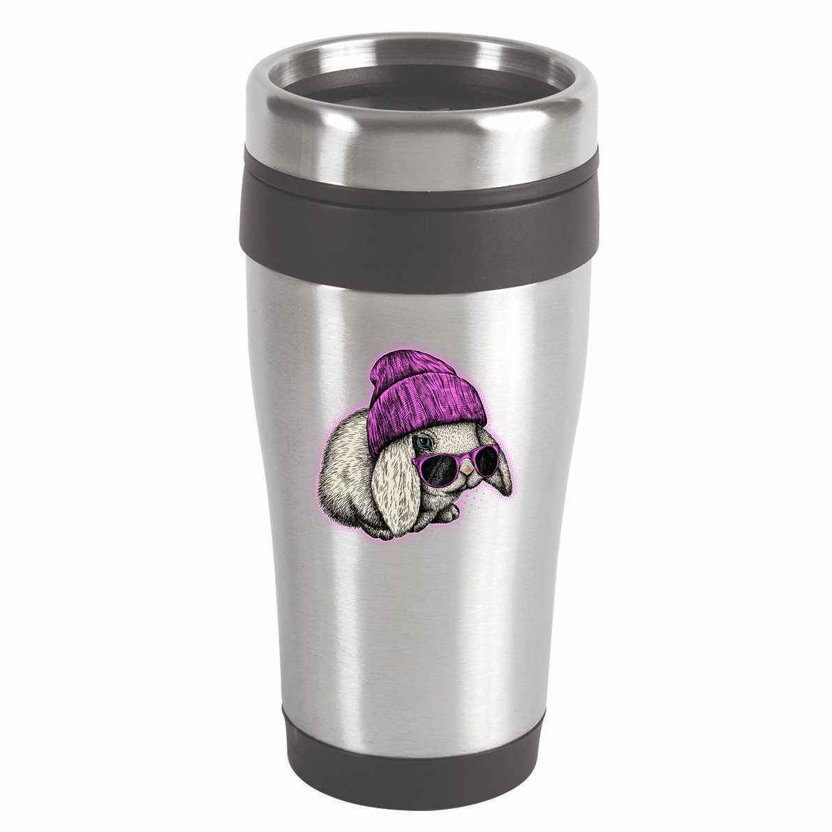 Cute Easter Cool Pink Bunny Rabbit 16oz Travel Tumbler