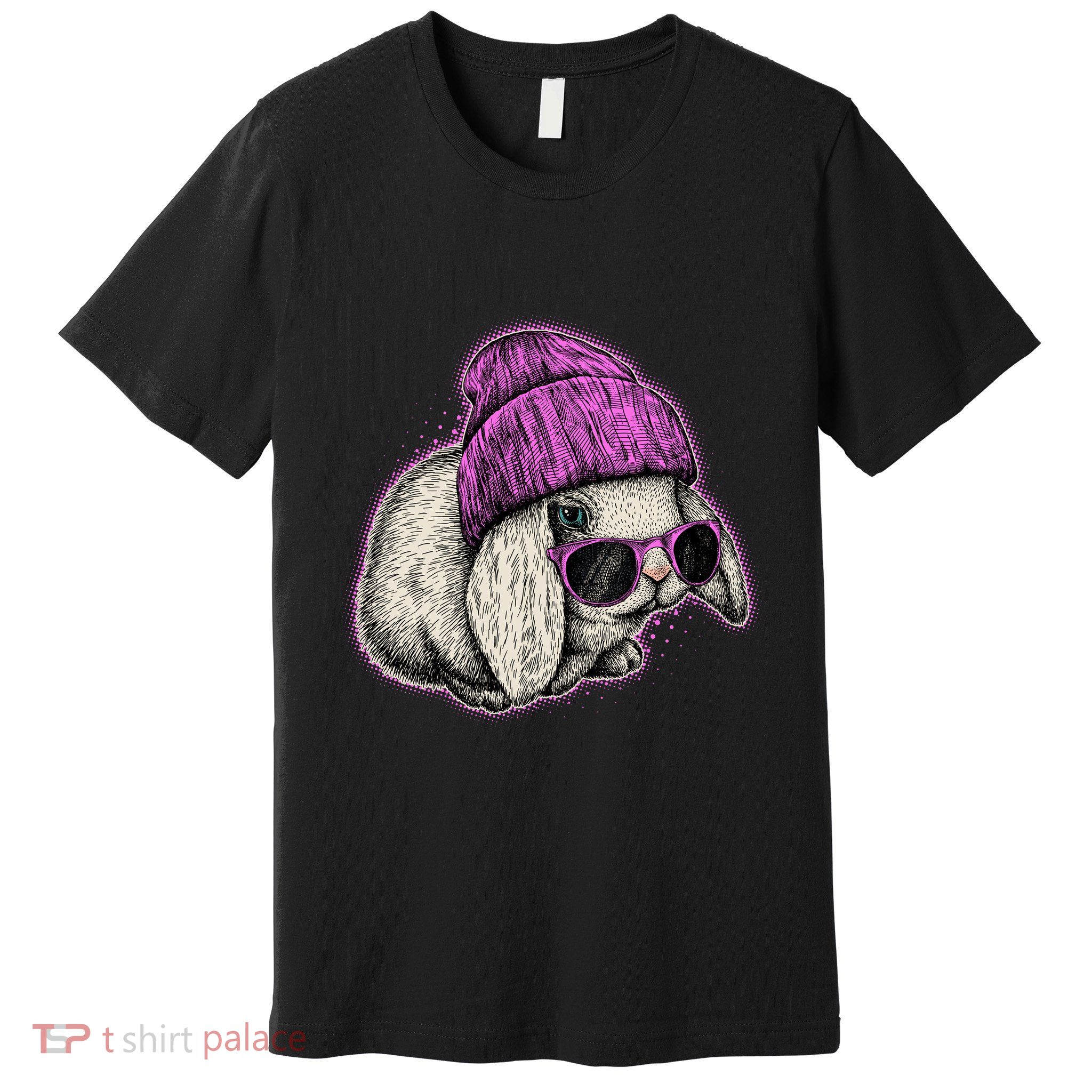 Cute Easter Cool Pink Bunny Rabbit Premium T-Shirt