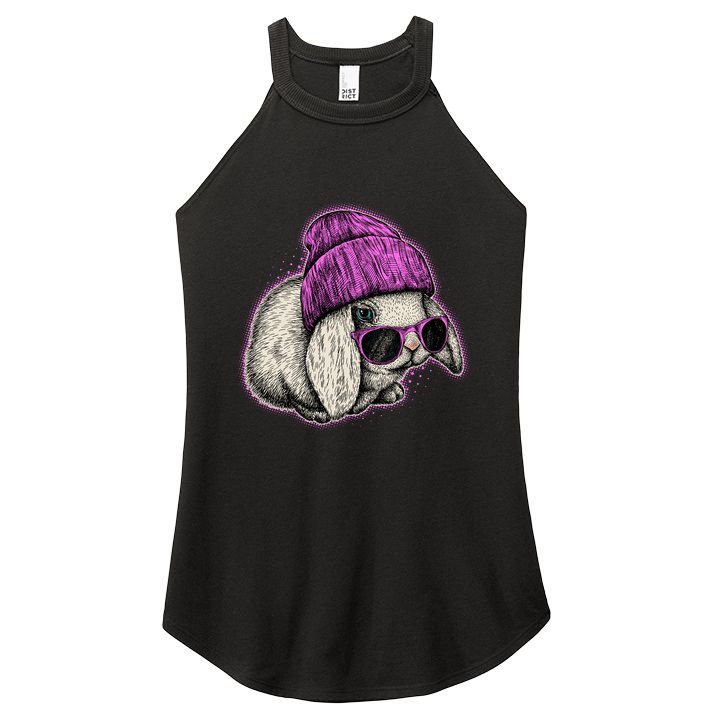Cute Easter Cool Pink Bunny Rabbit Women's Perfect Tri Rocker Tank