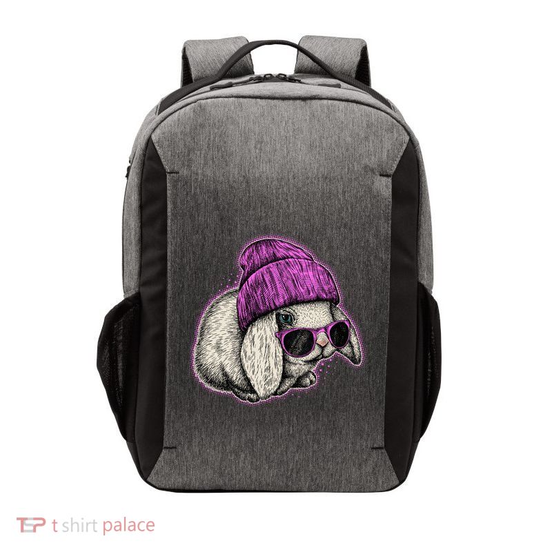 Cute Easter Cool Pink Bunny Rabbit Vector Backpack
