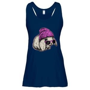 Cute Easter Cool Pink Bunny Rabbit Ladies Essential Flowy Tank