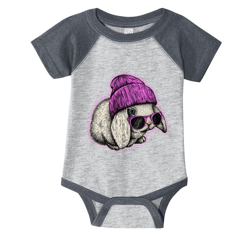 Cute Easter Cool Pink Bunny Rabbit Infant Baby Jersey Bodysuit