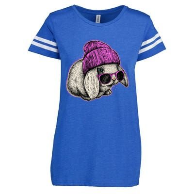 Cute Easter Cool Pink Bunny Rabbit Enza Ladies Jersey Football T-Shirt