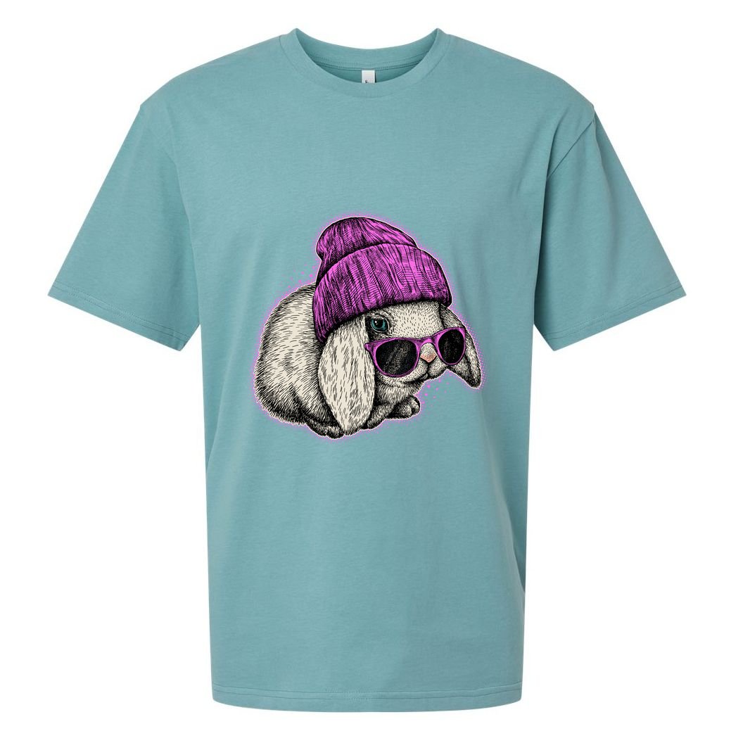 Cute Easter Cool Pink Bunny Rabbit Sueded Cloud Jersey T-Shirt