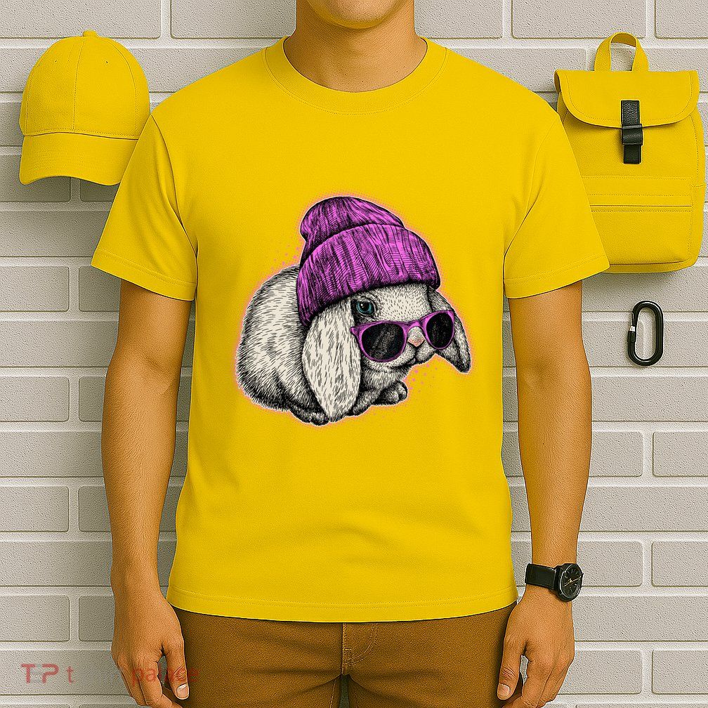 Cute Easter Cool Pink Bunny Rabbit T-Shirt
