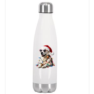 Christmas English Cream Golden Retriever Mom Dog Puppy Xmas Cool Gift Stainless Steel Insulated Water Bottle