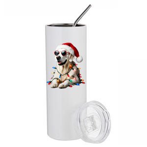 Christmas English Cream Golden Retriever Mom Dog Puppy Xmas Cool Gift Stainless Steel Tumbler