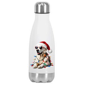 Christmas English Cream Golden Retriever Mom Dog Puppy Xmas Cool Gift Stainless Steel Insulated Water Bottle