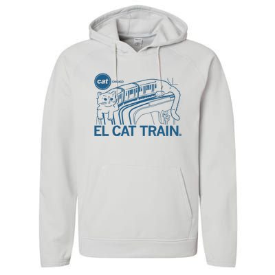 Chicago El Cat Train Performance Fleece Hoodie