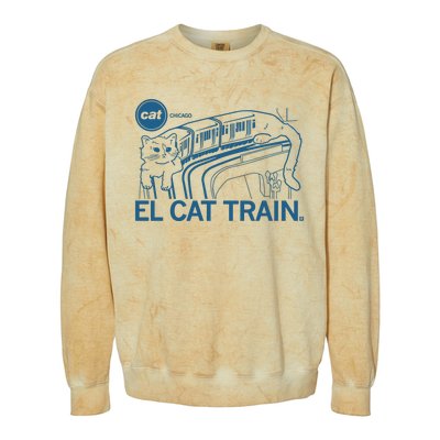 Chicago El Cat Train Colorblast Crewneck Sweatshirt