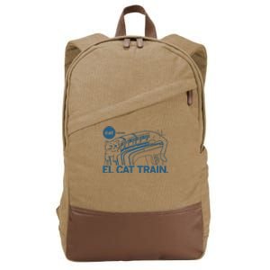 Chicago El Cat Train Cotton Canvas Backpack