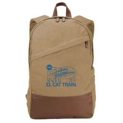 Chicago El Cat Train Cotton Canvas Backpack