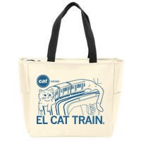Chicago El Cat Train Zip Tote Bag
