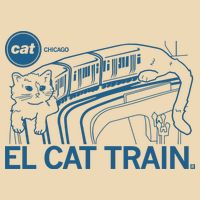 Chicago El Cat Train Zip Tote Bag