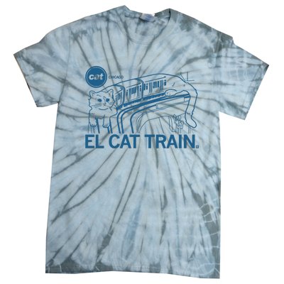 Chicago El Cat Train Tie-Dye T-Shirt