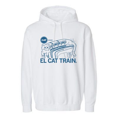 Chicago El Cat Train Garment-Dyed Fleece Hoodie