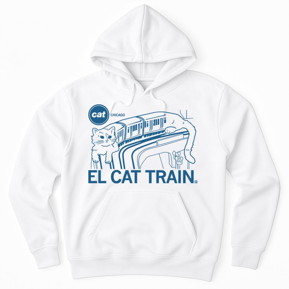 Chicago El Cat Train Hoodie