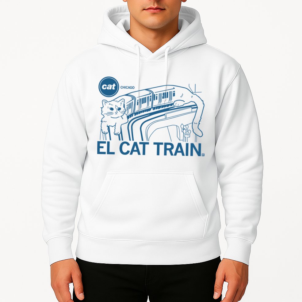 Chicago El Cat Train Hoodie