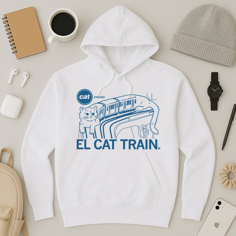 Chicago El Cat Train Hoodie