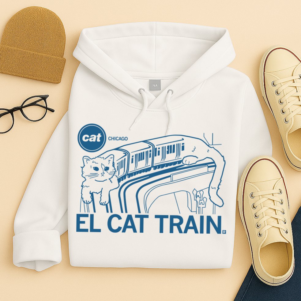 Chicago El Cat Train Hoodie