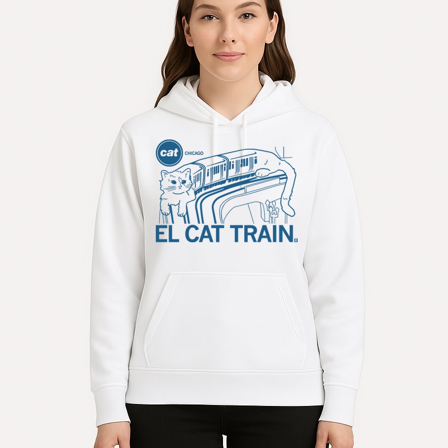 Chicago El Cat Train Hoodie