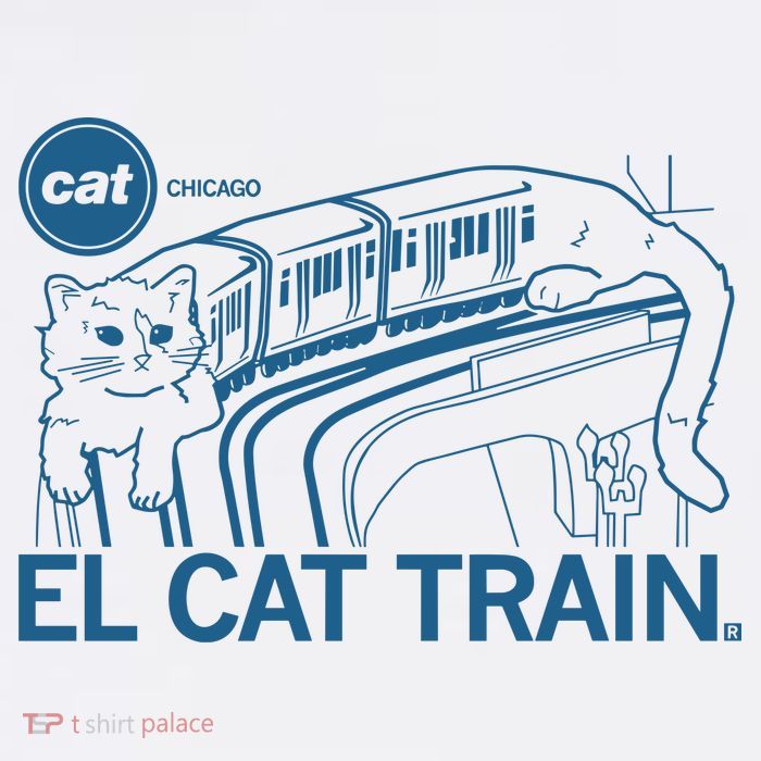 Chicago El Cat Train Button