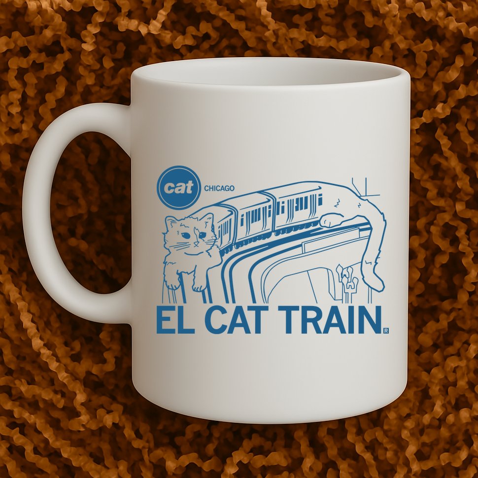 Chicago El Cat Train Mug