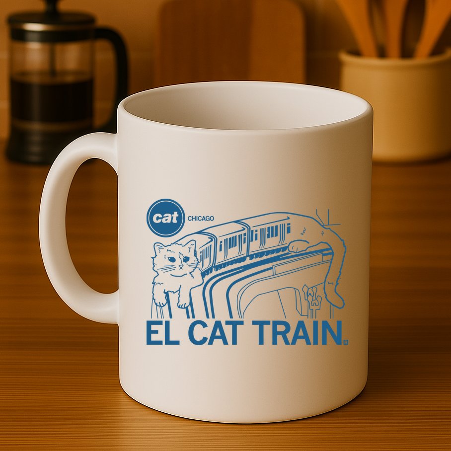 Chicago El Cat Train Mug