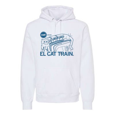 Chicago El Cat Train Premium Hoodie