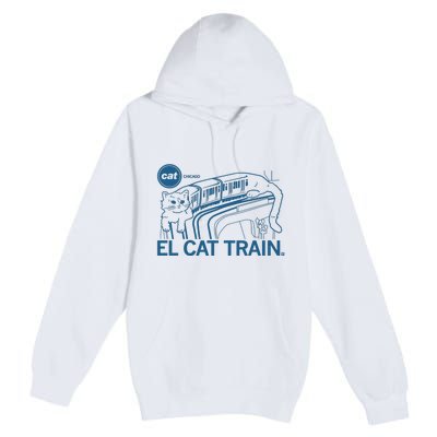 Chicago El Cat Train Premium Pullover Hoodie