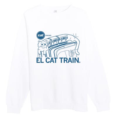 Chicago El Cat Train Premium Crewneck Sweatshirt