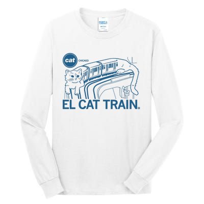 Chicago El Cat Train Tall Long Sleeve T-Shirt