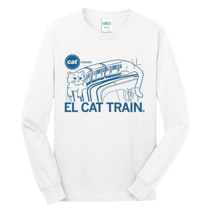 Chicago El Cat Train Tall Long Sleeve T-Shirt