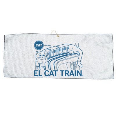 Chicago El Cat Train Large Microfiber Waffle Golf Towel