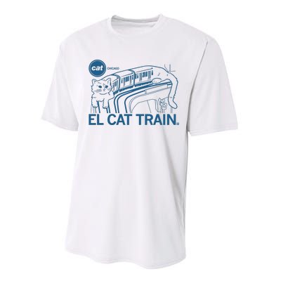 Chicago El Cat Train Performance Sprint T-Shirt