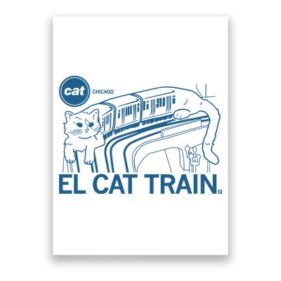 Chicago El Cat Train Poster