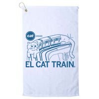Chicago El Cat Train Golf Towel