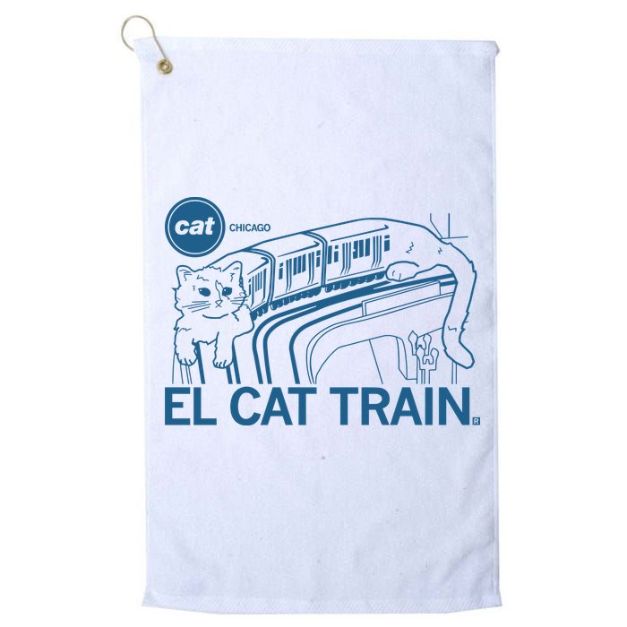 Chicago El Cat Train Golf Towel