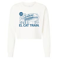 Chicago El Cat Train Cropped Pullover Crew