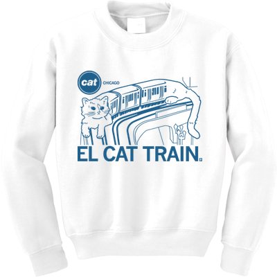 Chicago El Cat Train Kids Sweatshirt