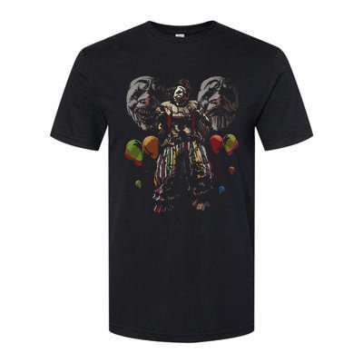 Creepy Evil Clown Balloons Horror Scary Halloween Costume Softstyle® CVC T-Shirt