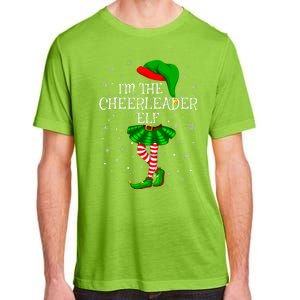 Cheerleader Elf Christmas Matching Family Elf Adult ChromaSoft Performance T-Shirt