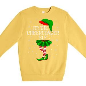 Cheerleader Elf Christmas Matching Family Elf Premium Crewneck Sweatshirt