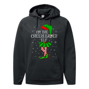 Cheerleader Elf Christmas Matching Family Elf Performance Fleece Hoodie